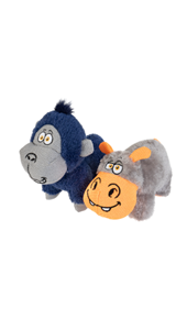 Cuddly Dog Toys - Hippo or Gorilla