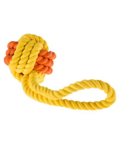 Rubber Rope and Ball Dog Toy