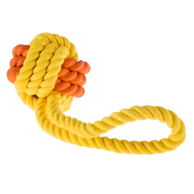 Rubber Rope and Ball Dog Toy