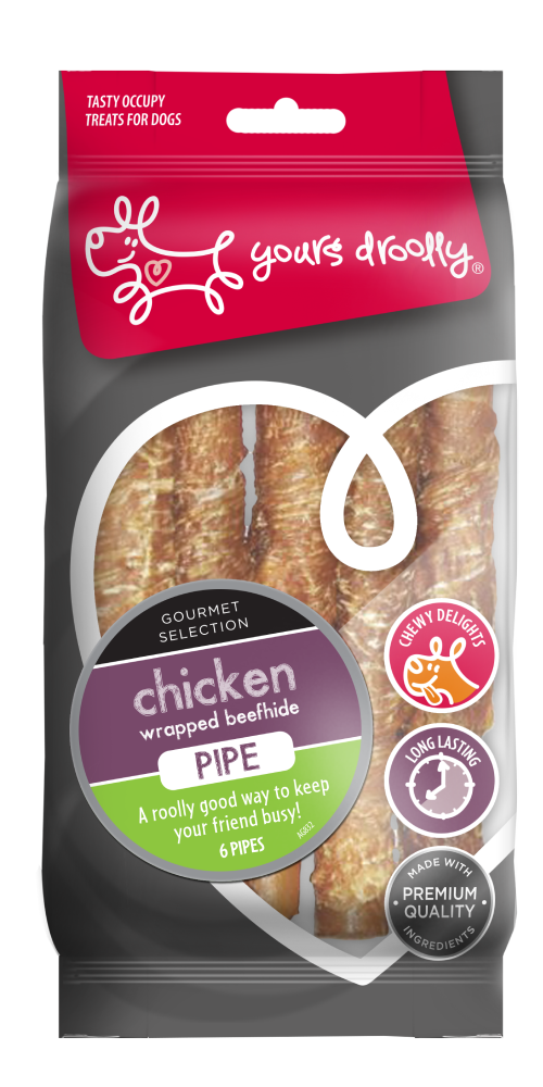 Chicken Wrapped Beefhide Pipes