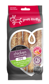 Chicken Wrapped Beefhide Pipes
