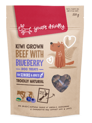 Natural Dog Treats - Kiwi Grown Beef with Blueberry