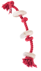 Rope and Rawhide Dog Toy